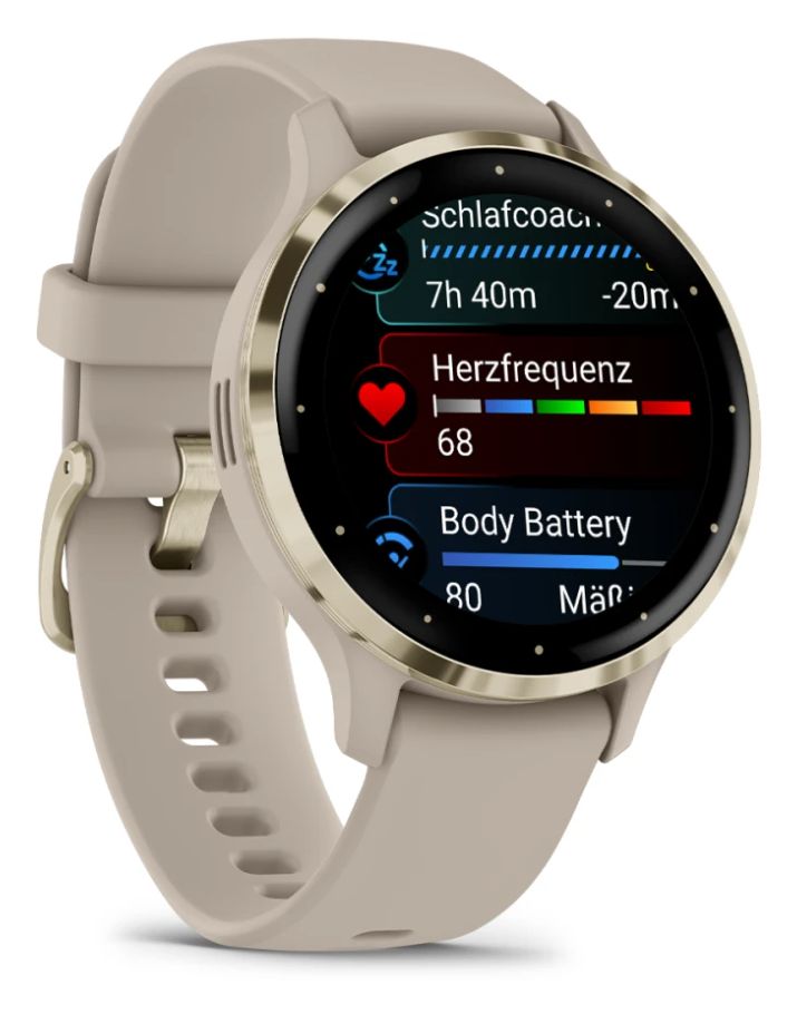 Garmin Venu S Digital Smartwatch Rund Gold Grau Von Expert Technomarkt