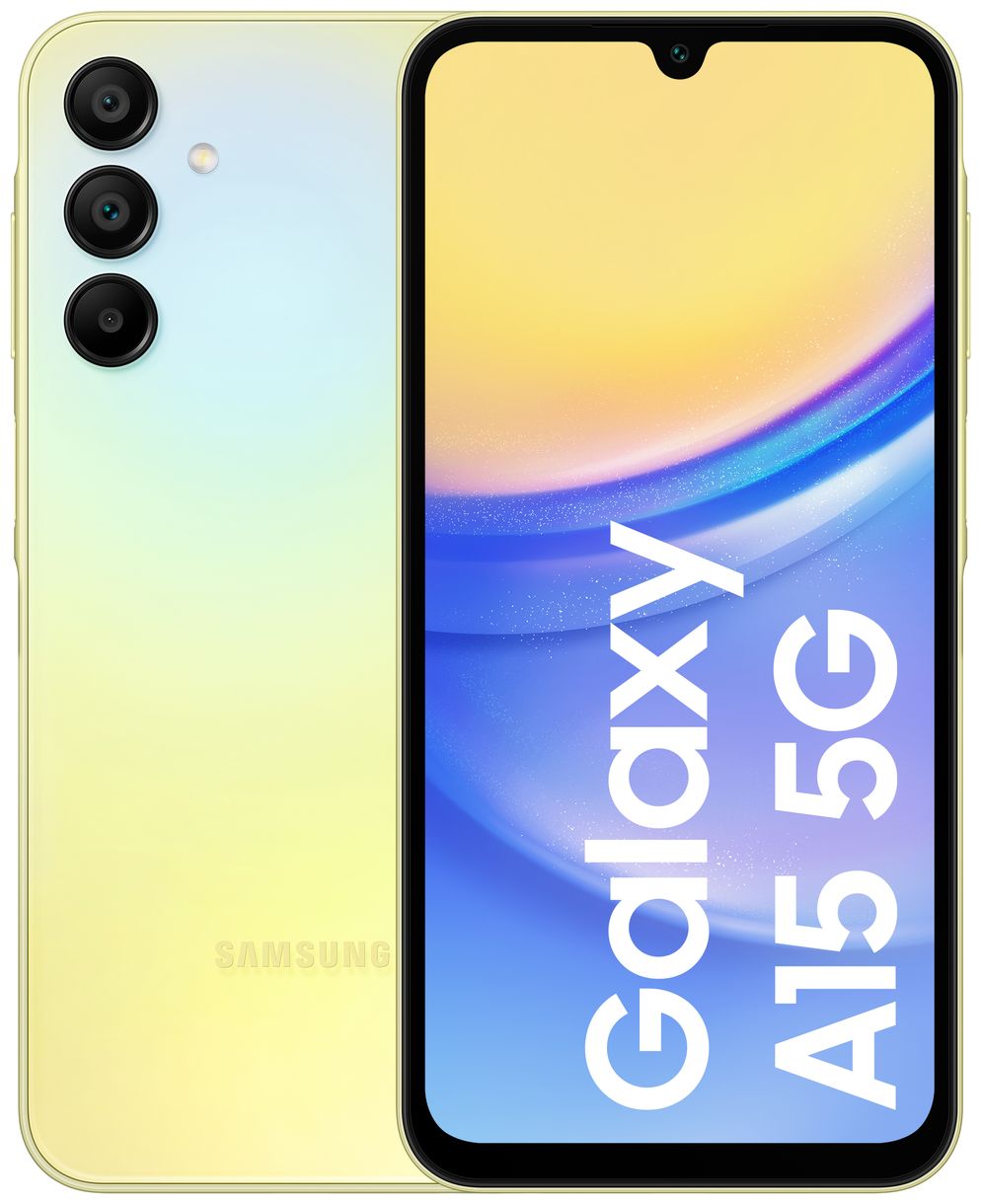 GALAXY A15 5G Smartphone 16,5 cm (6.5 Zoll) 128 GB 2,0 GHz Android 50 MP Dreifach Kamera Dual Sim (Gelb) 