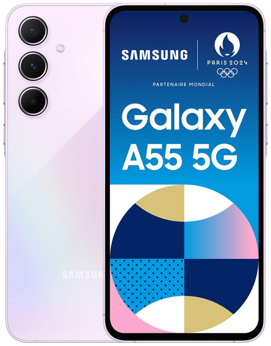 Galaxy A55 5G Smartphone 16,8 cm (6.6 Zoll) 256 GB 2,0 GHz Android 50 MP Dreifach Kamera Dual Sim (Awesome Lilac) 
