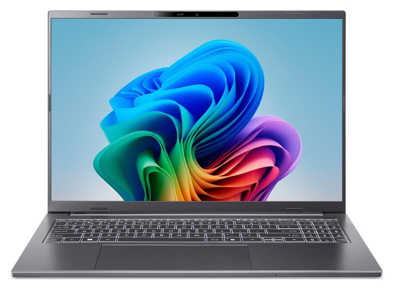 Aspire AI A16-11M-X0X3 WUXGA Notebook 40,6 cm (16 Zoll) 1920 x 1200 Pixel 16 GB Ram 512 GB SSD Windows 11 Home Qualcomm Snapdragon max. 3 GHz  (Grau) 