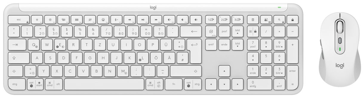MK950 Signature Slim Büro Tastatur (Graphit, Weiß) 