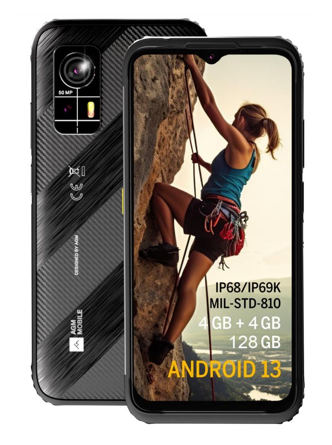 H6 Lite 128 GB 4G Smartphone 16,6 cm (6.5 Zoll) Android 50 MP Dual Kamera Dual Sim  (Schwarz, Grau) 