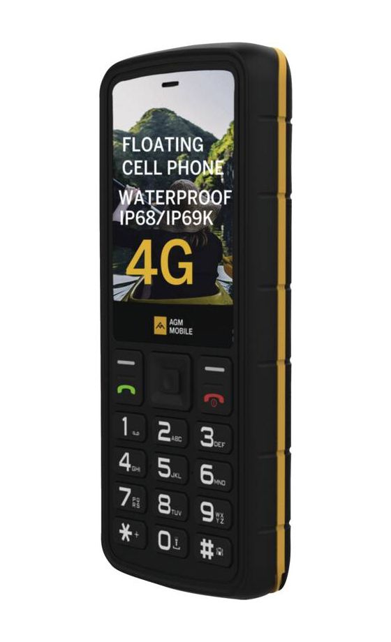 M9F Floating 4G Smartphone 6,1 cm (2.4 Zoll 2 MP Dual Sim  (Schwarz, Orange) 