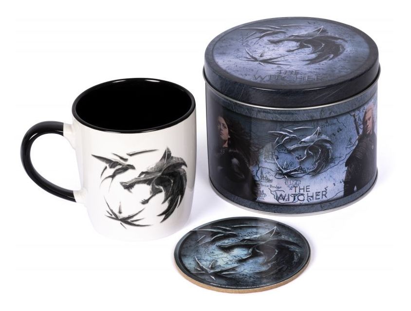 Geschenkdose The Witcher Becher  (Schwarz/Weiß) 
