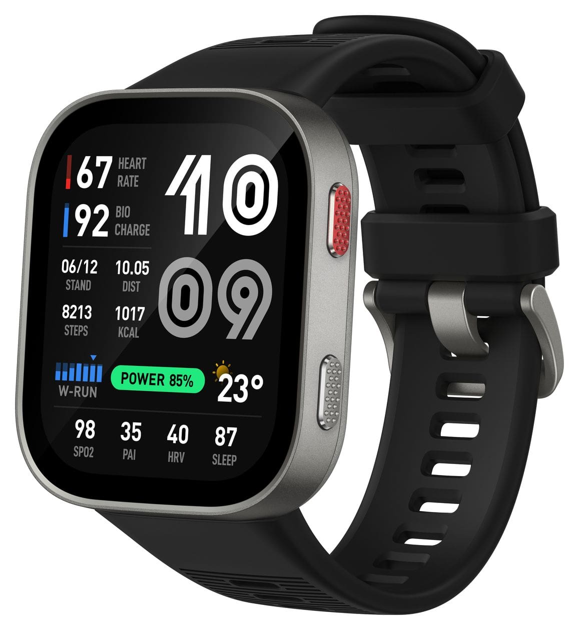 Bip Max Digital  Smartwatch Rechteckig 324 ppi  (Silber) 