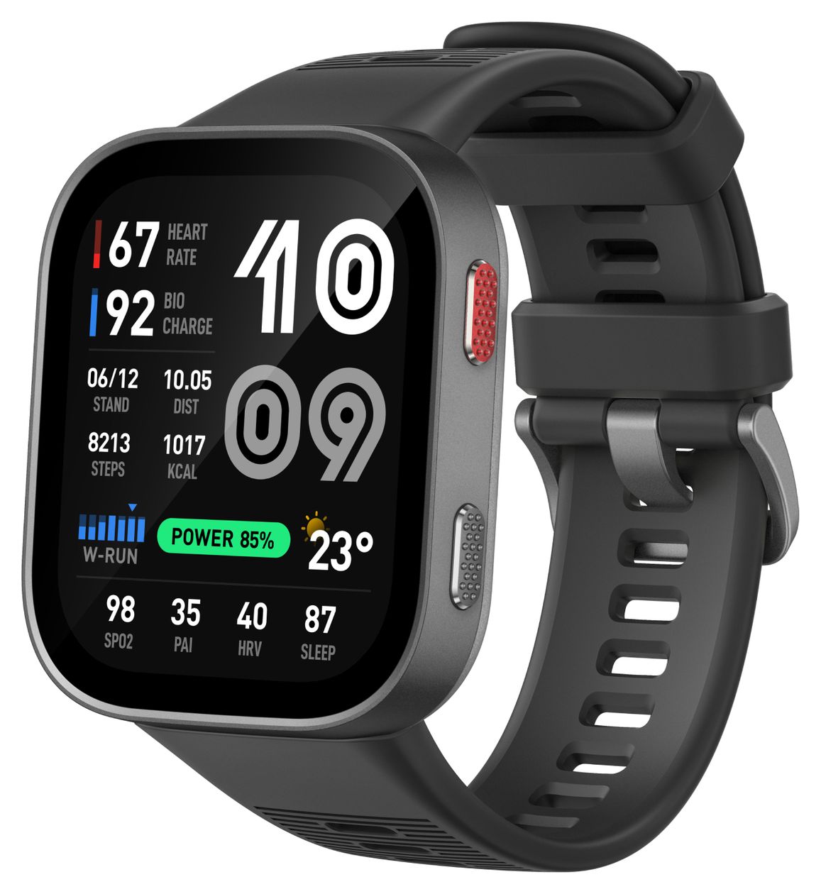 Bip Max Digital  Smartwatch Rechteckig 324 ppi  (Grau) 