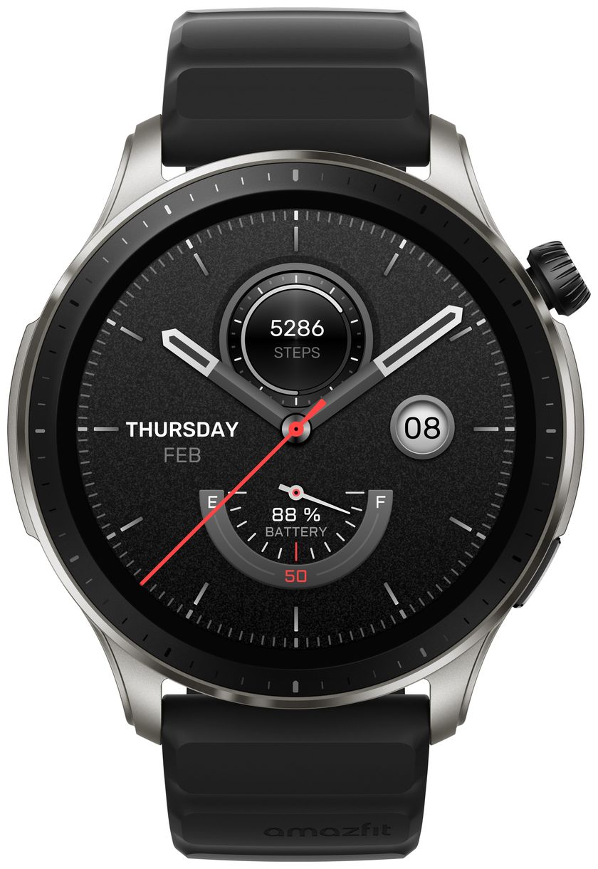 GTR 4 Superspeed Black Digital 46 mm Smartwatch Rund 1200 h 326 ppi (Schwarz) 