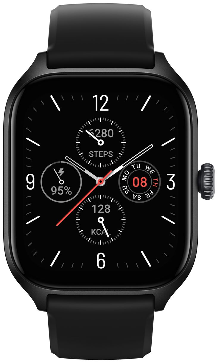 GTS 4 Digital 43 mm Smartwatch Rechteckig 720 h 341 ppi (Schwarz) 