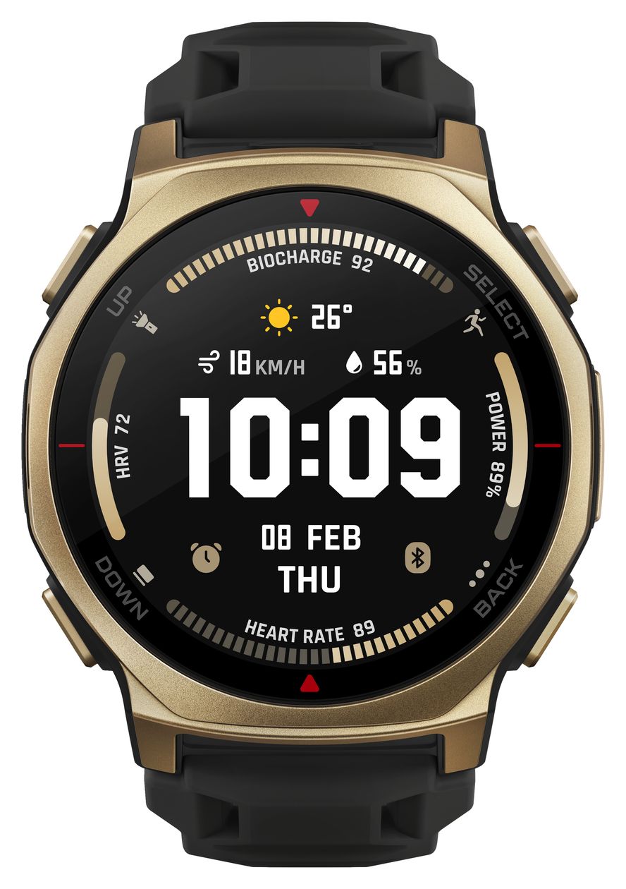 T-Rex 3 Pro Digital 44 mm Smartwatch Rund 353 ppi  (Gold) 