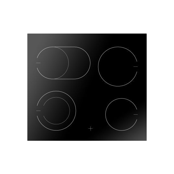 EC742100C herdgebundenes 60 cm Glaskeramik Kochfeld/Herdplatte 4 Zone(n) 