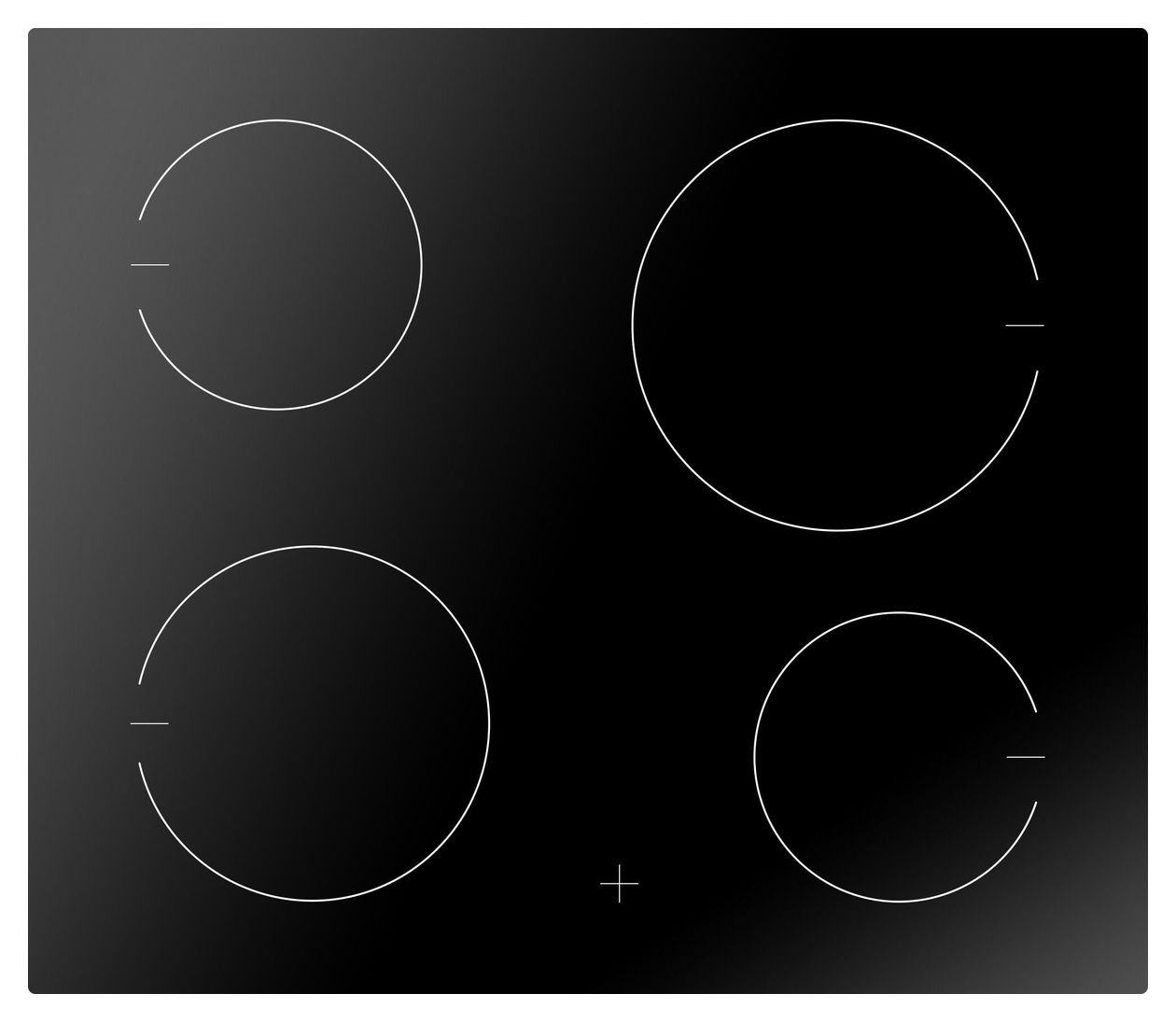 EC744000C herdgebundenes 60 cm Glaskeramik Kochfeld/Herdplatte 4 Zone(n) 