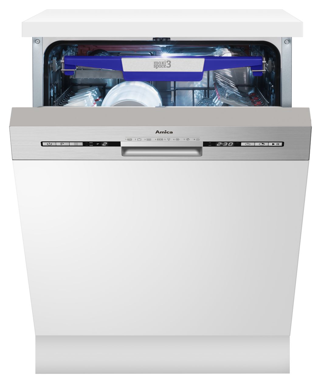 EGSP576910E 60 cm Geschirrspüler teilintegriert (ohne Front) Leise 14 Maßgedecke aquaStop Funktion 