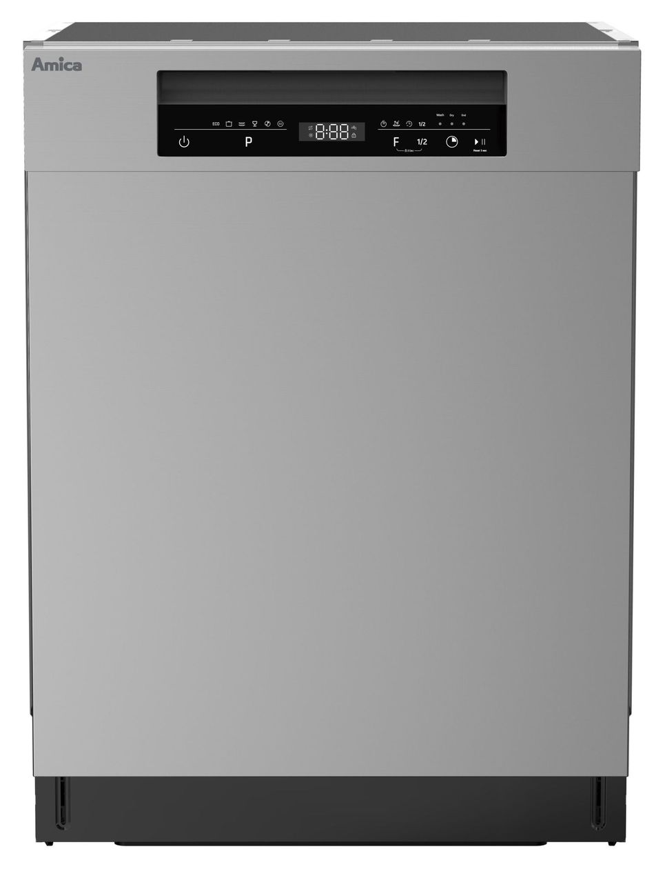 EGSPU 513 490 60 cm Geschirrspüler unterbaufähig leise 13 Maßgedecke aquaStop Funktion (Edelstahl) 