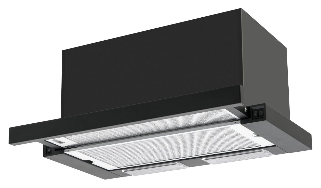 FH664301S Abluft/Umluft Dunstabzugshaube/Esse Einbau 60 cm (Schwarz) 