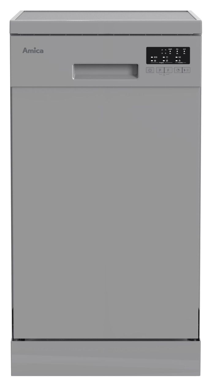 GSP 539 460 45 cm Geschirrspüler freistehend leise 11 Maßgedecke aquaStop Funktion (Silber) 