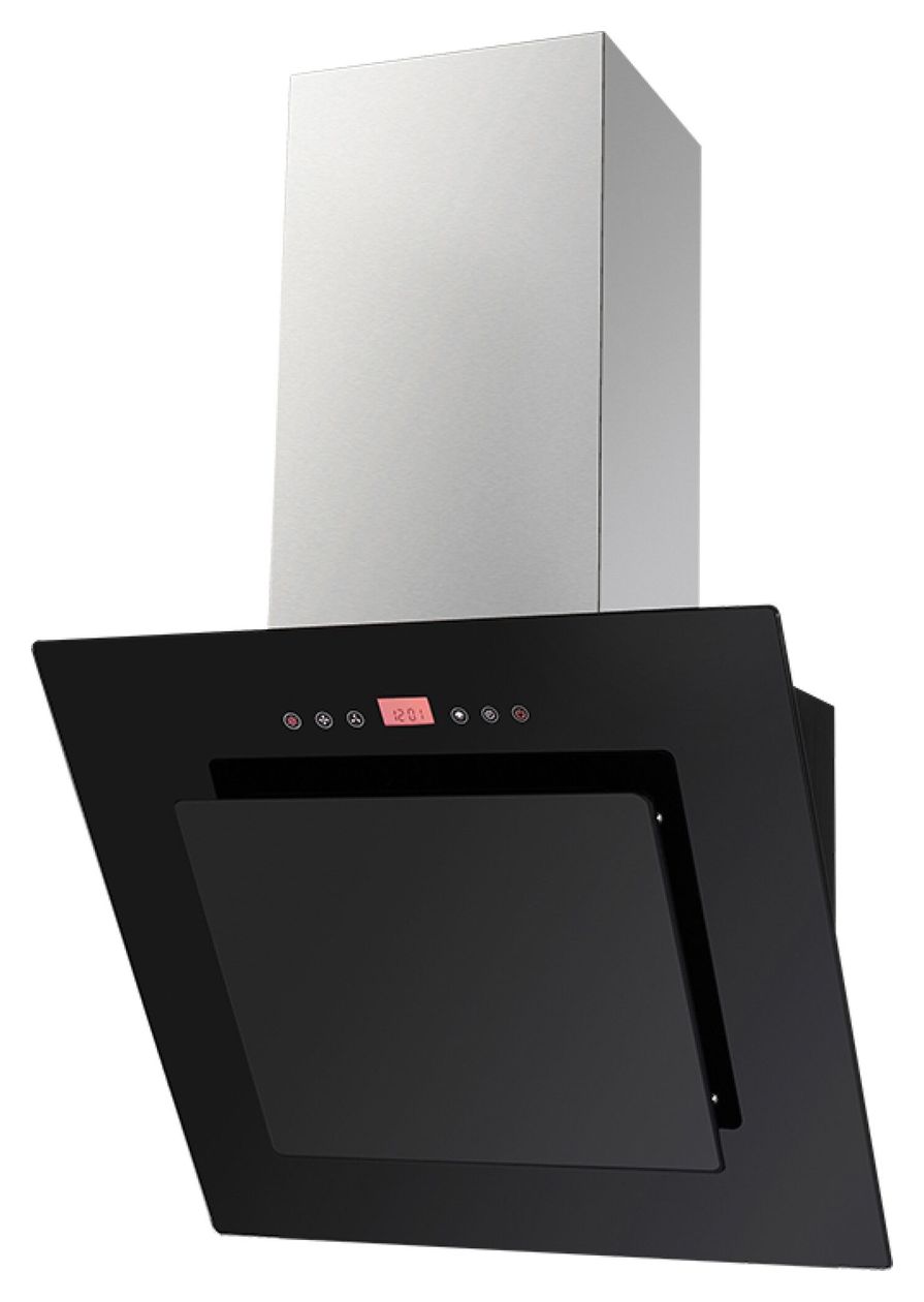 KH17382-1E Abluft/Umluft Dunstabzugshaube/Esse Wand 60 cm (Schwarz, Edelstahl) 