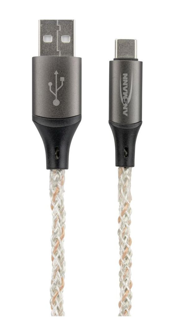1700-0158 0,48 Gbit/s Stecker Rundkabel USB A auf USB C bis 60 W 1 m  (Mehrfarbig) 