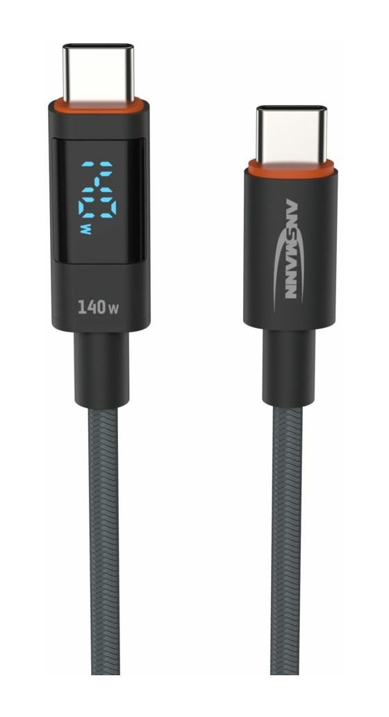 1700-0171 0,48 Gbit/s Rundkabel USB C auf USB C Männlich bis 140 W 2 m  (Anthrazit) 