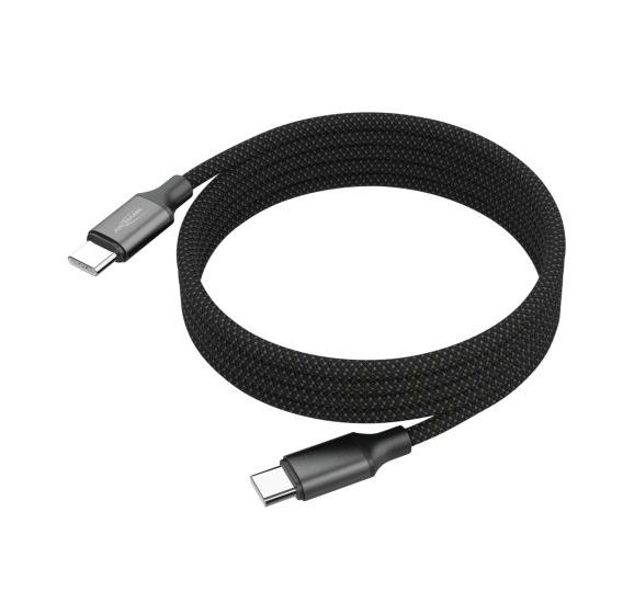 1700-0186 0,48 Gbit/s Stecker Rundkabel USB C auf USB C bis 60 W 1,2 m  (Schwarz) 
