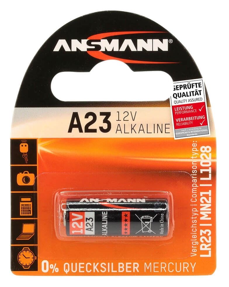 Batterie A23 Alkali 12 V 1 Stück  (Schwarz/Orange) 
