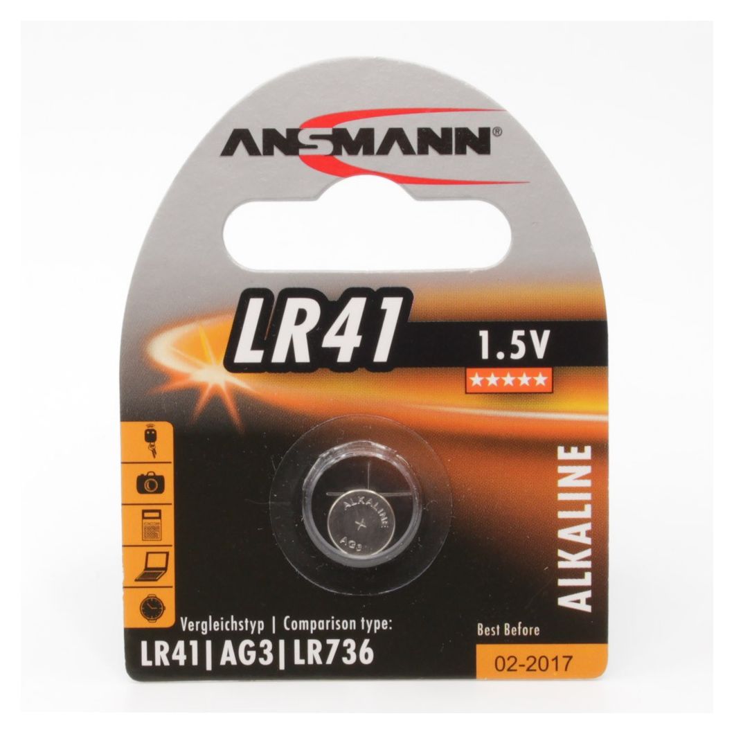 Knopfzelle LR41 Alkali 1,5 V 1 Stück  (Silber) 