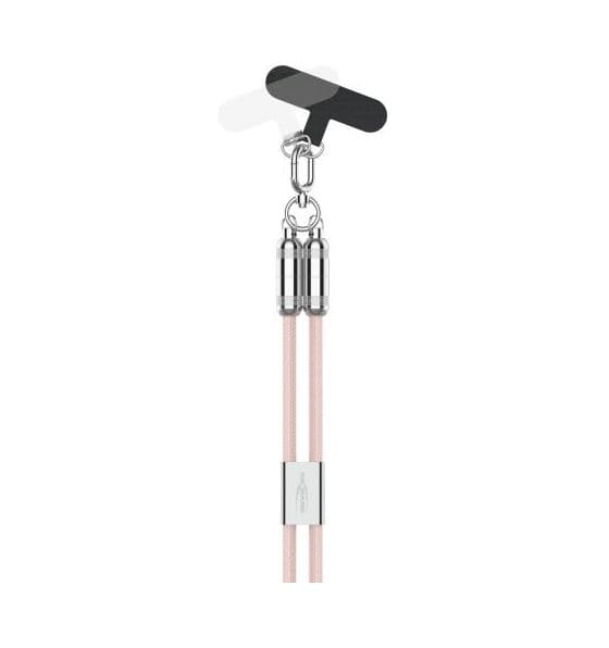 Lanyard 480 Mbit/s Stecker USB C auf USB C bis 60 W 1,2 m  (Pink) 