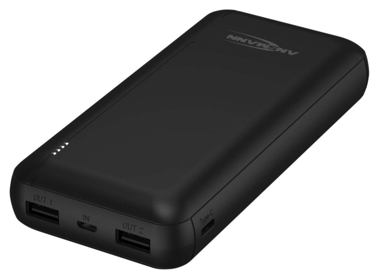 PB212 20000 mAh Powerbank Micro-USB + USB Type-C  (Schwarz) 