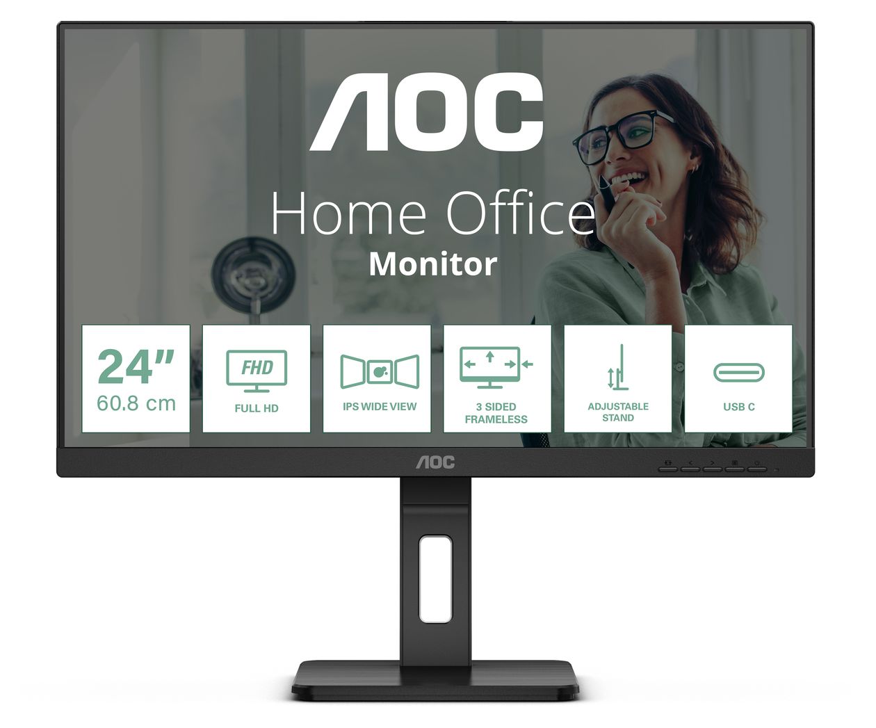 24P3CV Full HD Monitor 60,5 cm (23.8 Zoll) 16:9 4 ms 300 cd/m²  (Schwarz) 