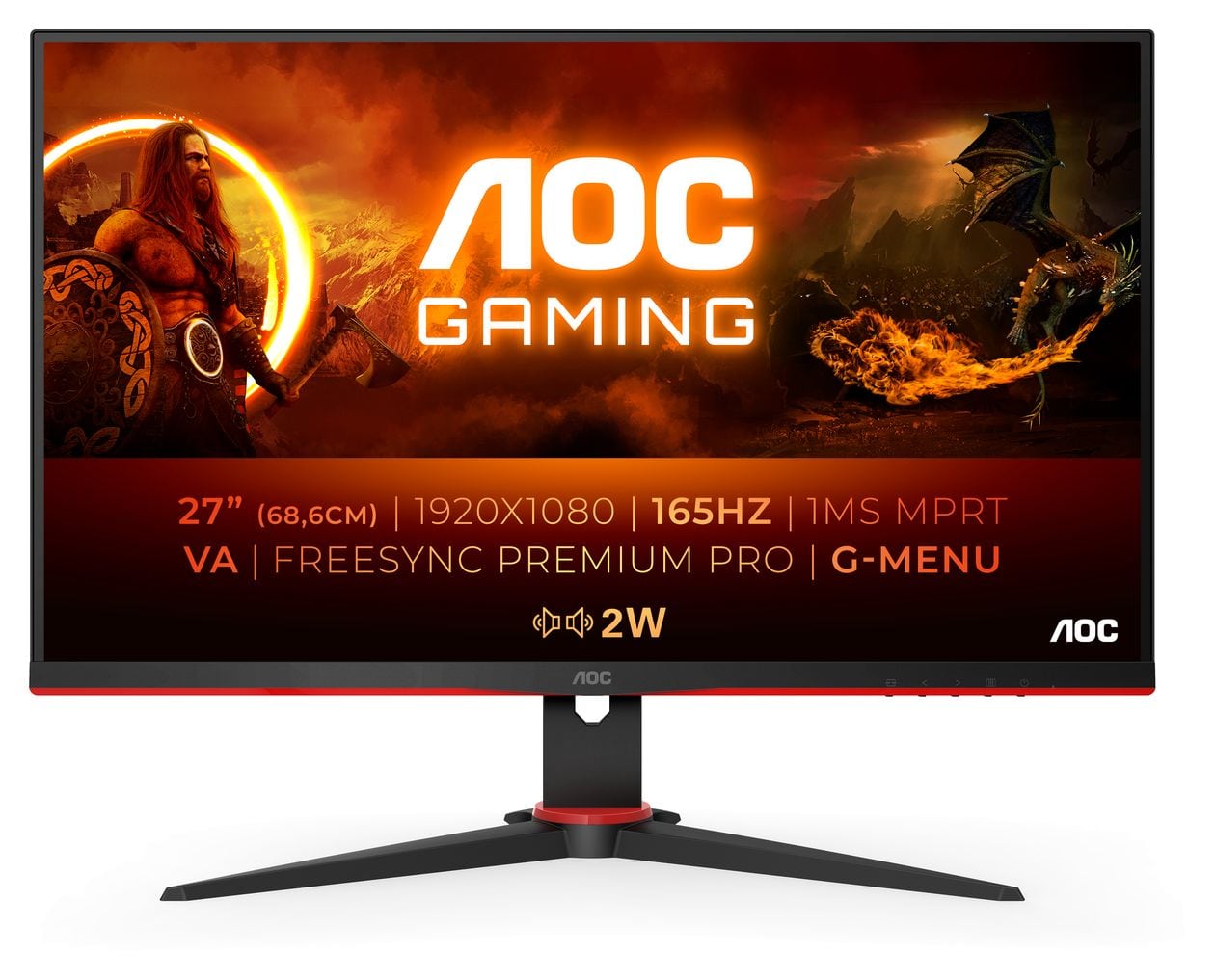 27G2SAE Full HD Monitor 68,6 cm (27 Zoll) 16:9 4 ms 350 cd/m²  (Schwarz/Rot) 