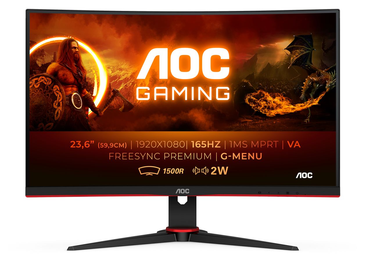C24G2AE/BK Full HD Monitor 59,9 cm (23.6 Zoll) 16:9 4 ms 250 cd/m²  (Schwarz, Rot) 