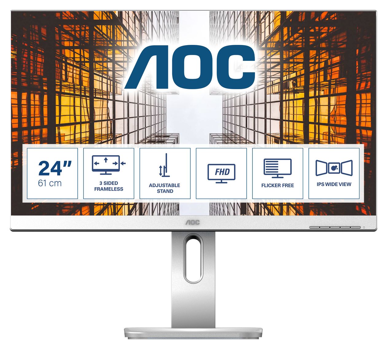 X24P1/GR WUXGA Monitor 61 cm (24 Zoll) 16:10 4 ms 300 cd/m²  (Grau) 