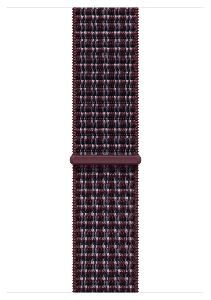46 mm Sport Loop Burgunder Kariert 