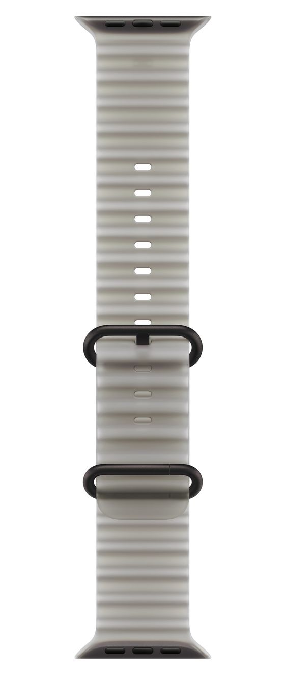 49 mm Ocean Armband Halbtransparentes Grau - Titan Schwarz 
