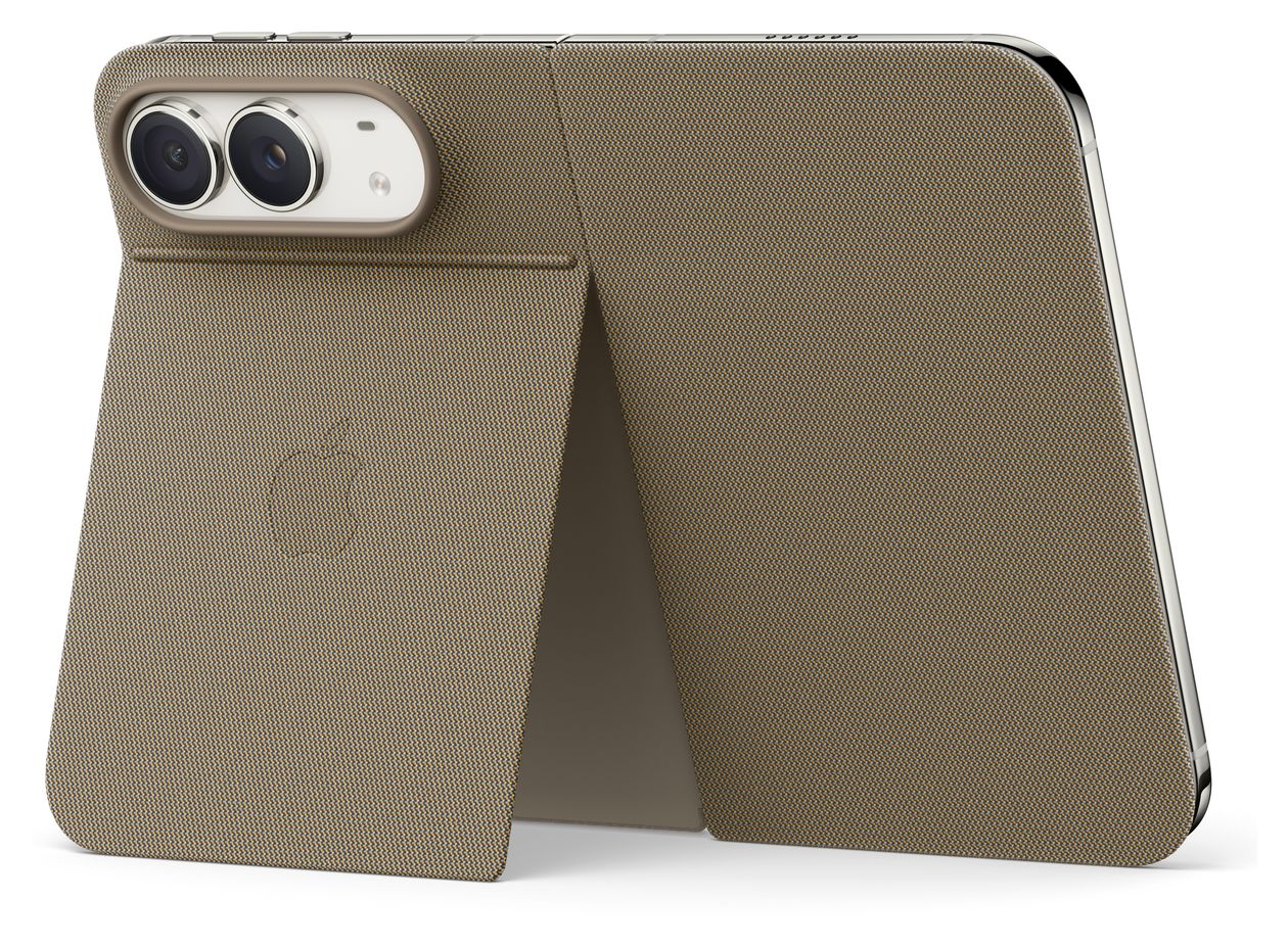 Folio mit Standfuß Folio für Apple iPhone Duo  (Graubraun) 