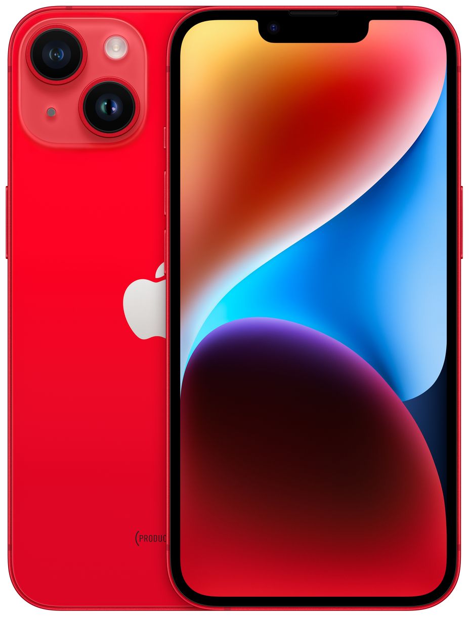 iPhone 14 5G Smartphone 15,5 cm (6.1 Zoll) 128 GB IOS 12 MP Dual Kamera Dual Sim (Rot) 