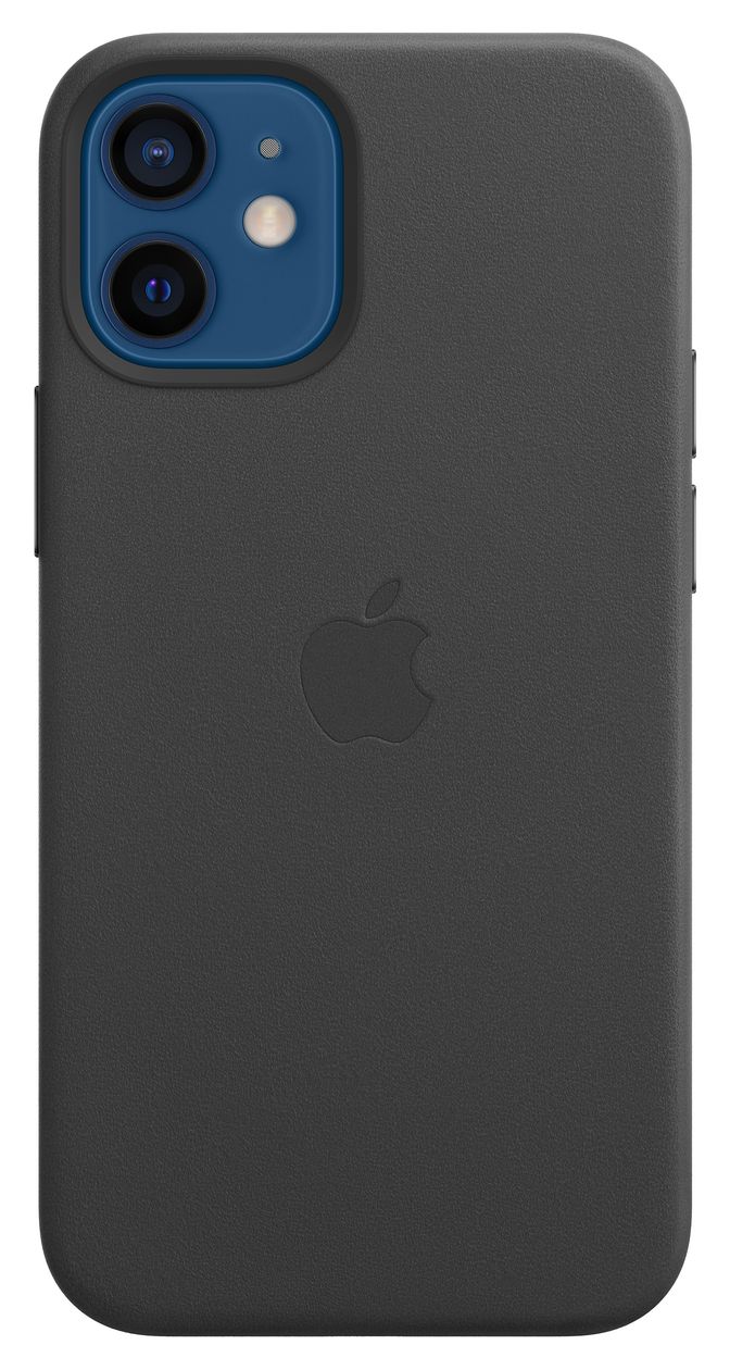 Leder Case mit MagSafe Cover für Apple iPhone 12 mini  (Schwarz) 