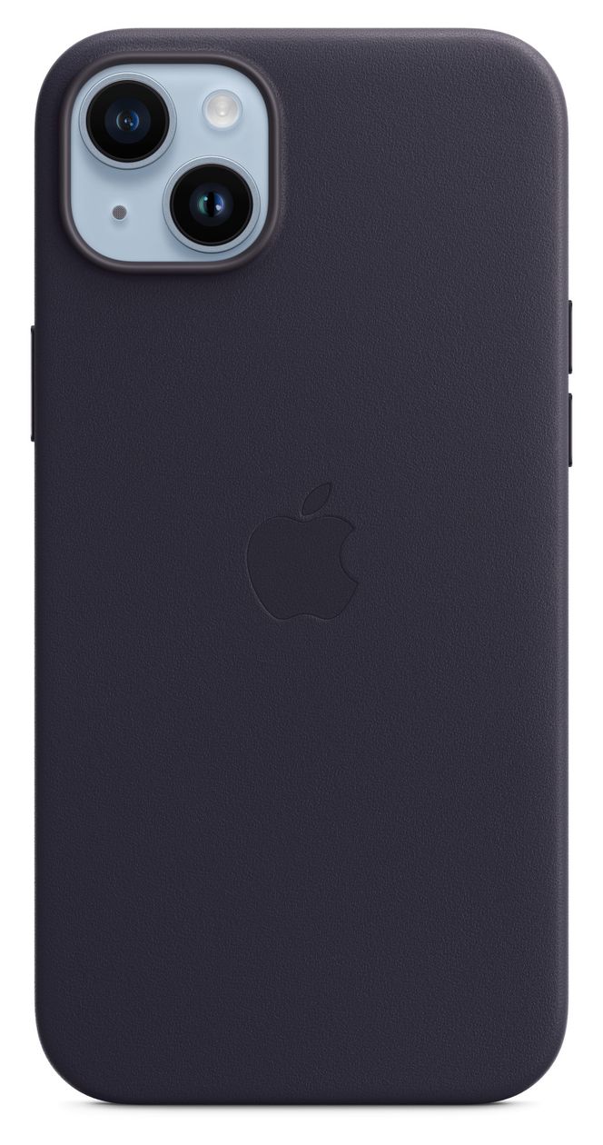 Leder Case mit MagSafe Cover für Apple iPhone 14 Plus  (Schwarz) 