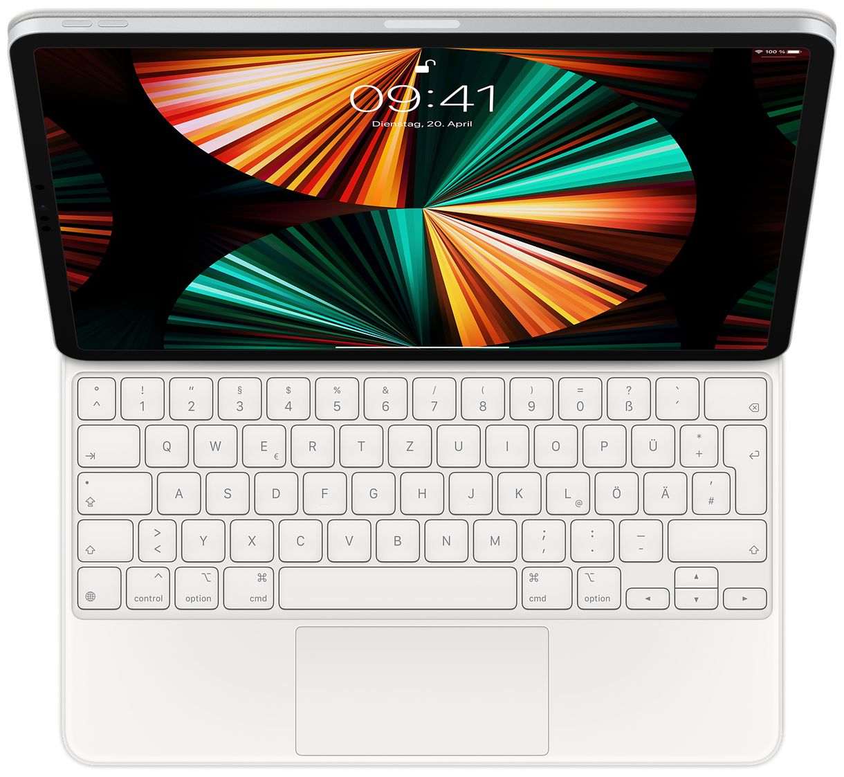 Magic Keyboard für Apple iPad Pro 12.9" (6th generation) iPad Pro 12.9" (5th generation) iPad Pro 12.9" (4th generation) iPad Pro 12.9" (3rd generation) bis 32,8 cm (12.9") (Weiß) 