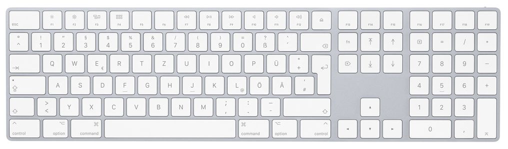 Magic Keyboard mit Ziffernblock Universal Tastatur (Weiß) 