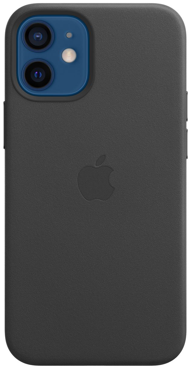 Leder Case mit MagSafe Cover für Apple iPhone 12 mini (Schwarz) 
