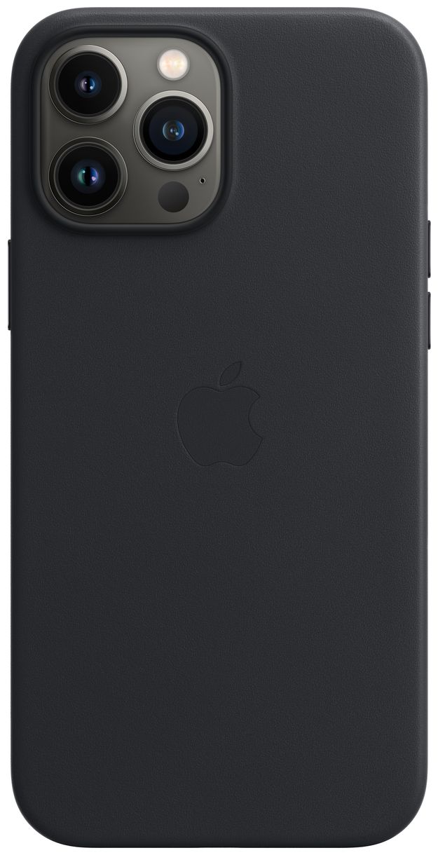 Leder Case mit MagSafe Cover für Apple iPhone 13 Pro Max (Schwarz) 