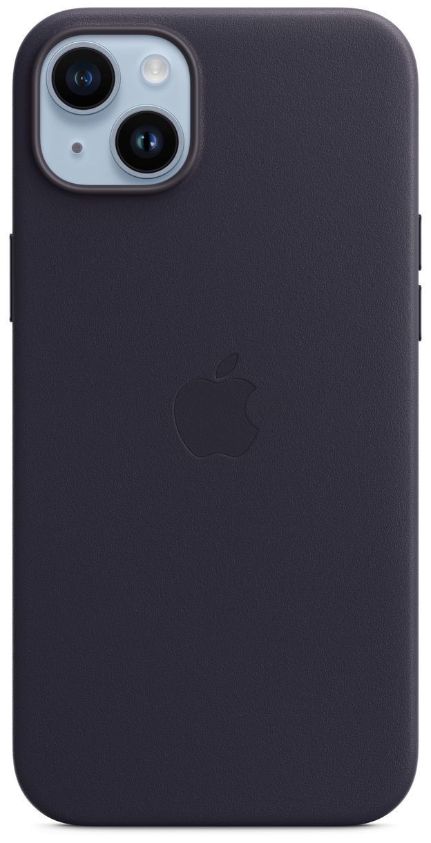 Leder Case mit MagSafe Cover für Apple iPhone 14 Plus (Schwarz) 