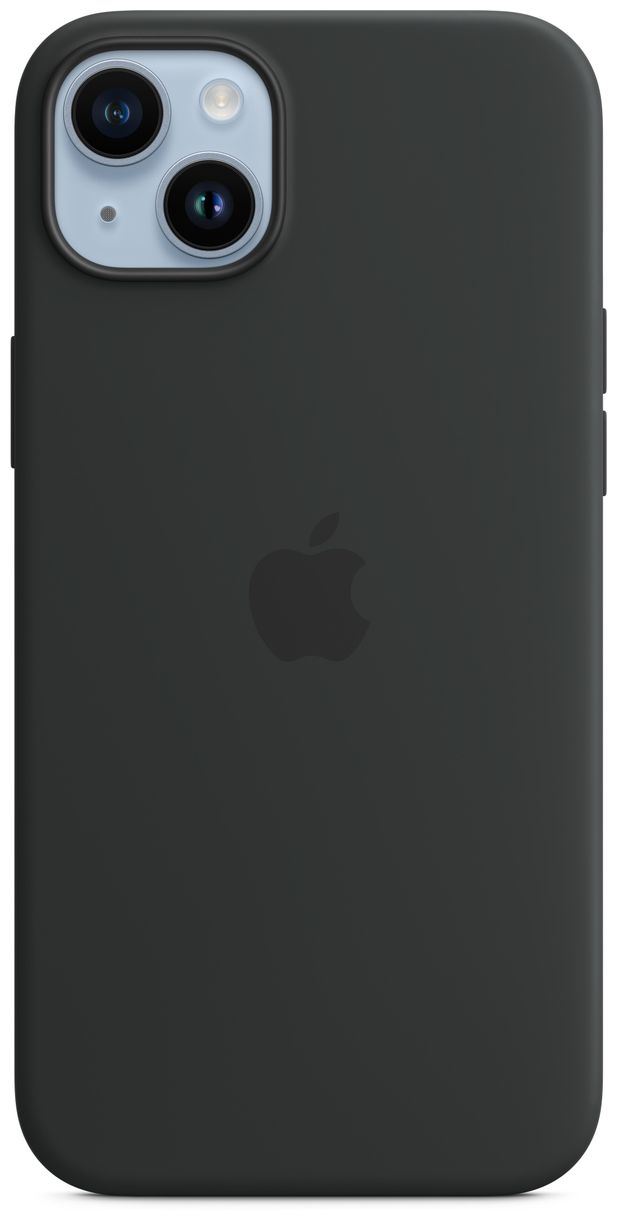 Silikon Case mit MagSafe Cover für Apple iPhone 14 Plus (Schwarz) 