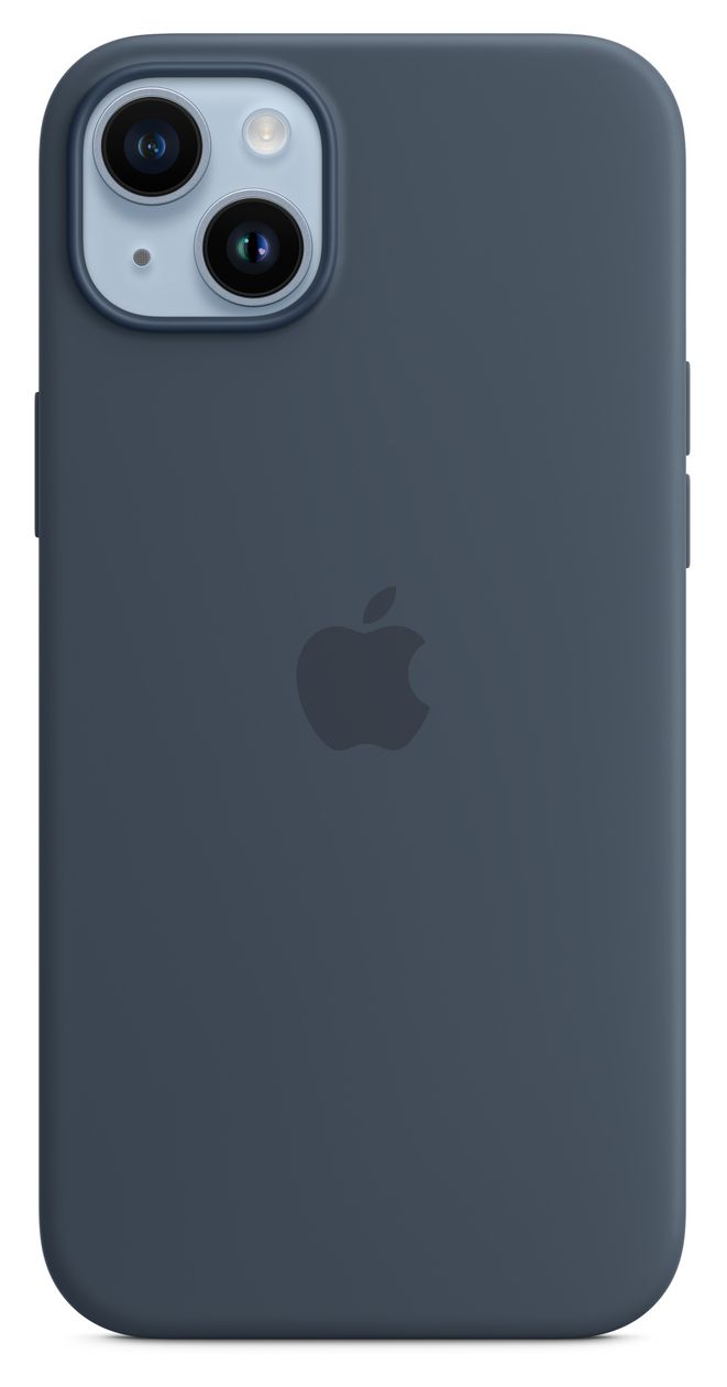 Silikon Case mit MagSafe Cover für Apple iPhone 14 Plus (Blau) 