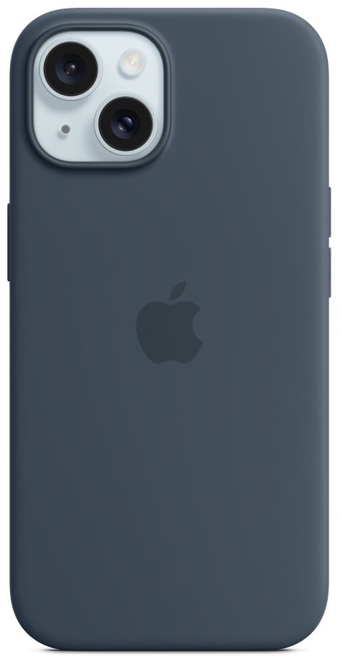 Silikon Case mit MagSafe Cover für Apple iPhone 15 (Navy) 