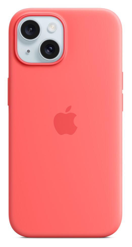 Silikon Case mit MagSafe Cover für Apple iPhone 15 (Rot) 