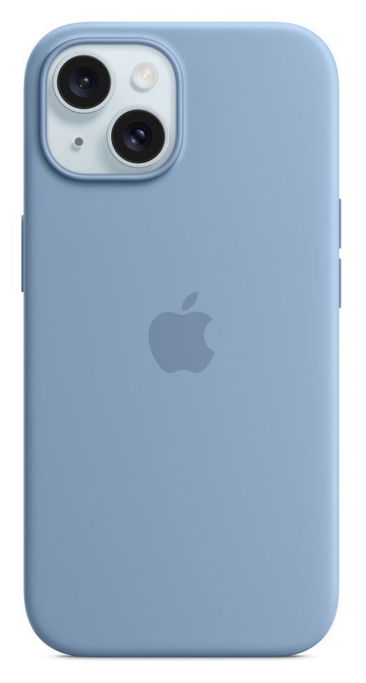 Silikon Case mit MagSafe Cover für Apple iPhone 15 (Blau) 