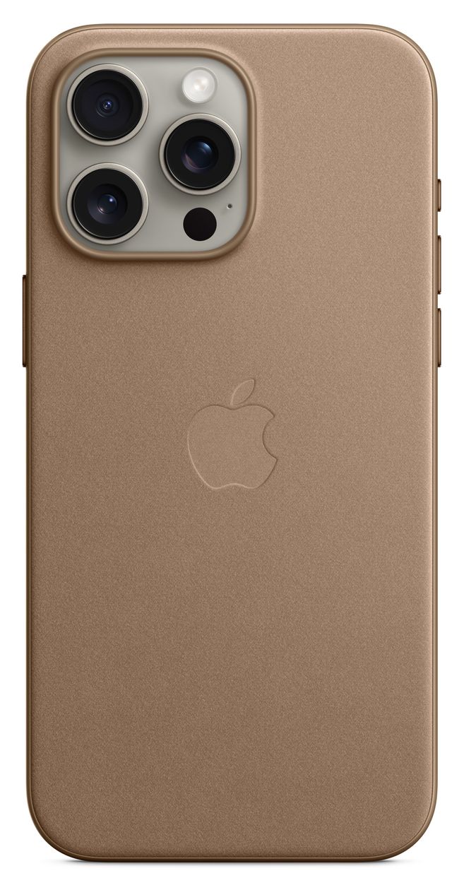 Feingewebe Case mit MagSafe Cover für Apple iPhone 15 Pro Max (Graubraun) 
