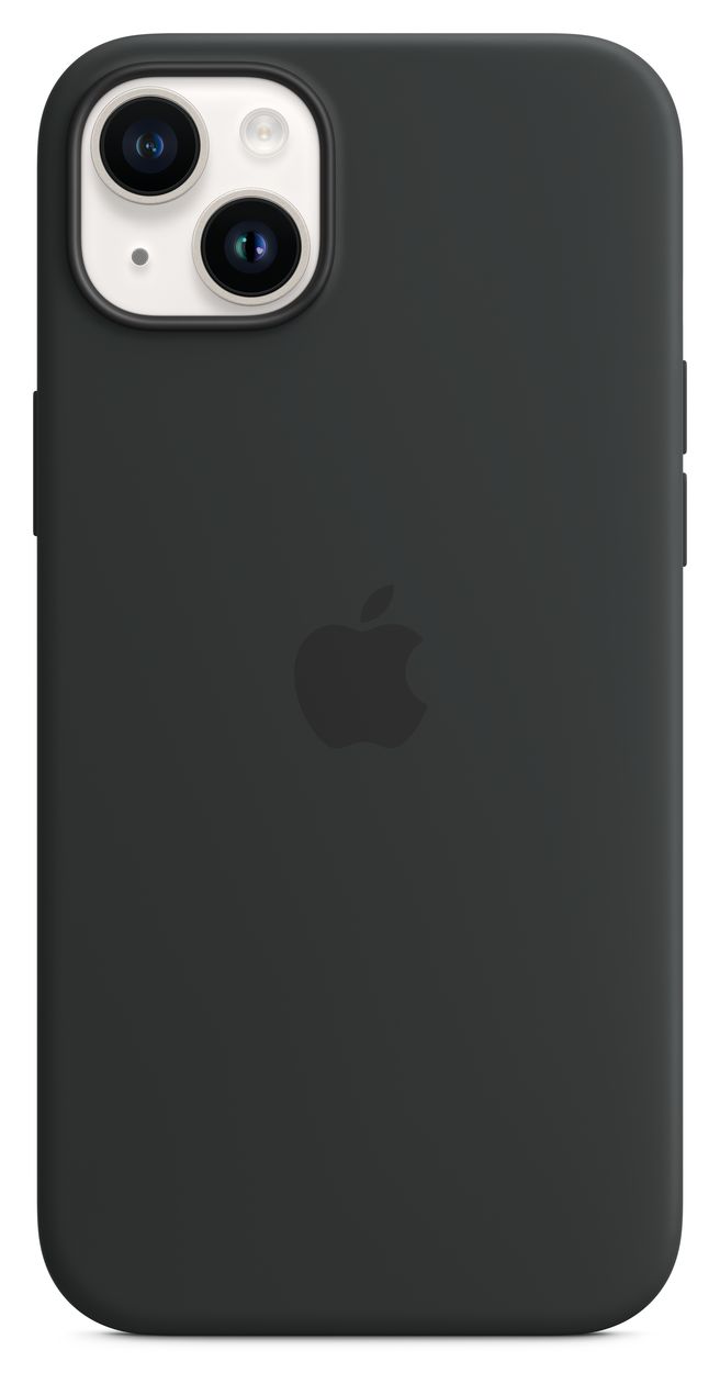 Silikon Case mit MagSafe Cover für Apple iPhone 14 Plus  (Schwarz) 