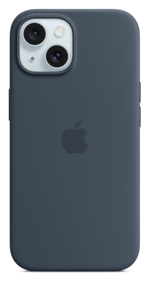 Silikon Case mit MagSafe Cover für Apple iPhone 15  (Navy) 